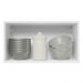 Armário de Cozinha Aéreo 100% MDF 60 cm 1 Porta Basculante Branco/Preto Acordes Madesa