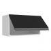 Armário de Cozinha Aéreo 100% MDF 60 cm 1 Porta Basculante Branco/Preto Acordes Madesa