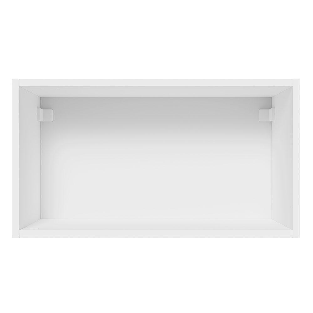 Armário de Cozinha Aéreo 100% MDF 60 cm 1 Porta Basculante Branco/Preto Acordes Madesa