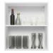 Armário de Cozinha Aéreo 100% MDF 60 cm 1 Porta Branco/Preto Acordes Madesa