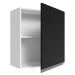 Armário de Cozinha Aéreo 100% MDF 60 cm 1 Porta Branco/Preto Acordes Madesa