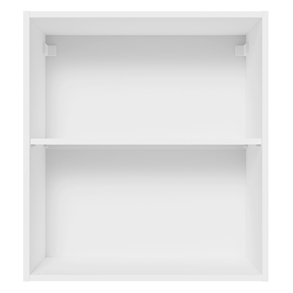 Armário de Cozinha Aéreo 100% MDF 60 cm 1 Porta Branco/Preto Acordes Madesa