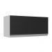 Armário de Cozinha Aéreo 100% MDF 70 cm 1 Porta Basculante Branco/Preto Acordes Madesa