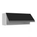 Armário de Cozinha Aéreo 100% MDF 70 cm 1 Porta Basculante Branco/Preto Acordes Madesa