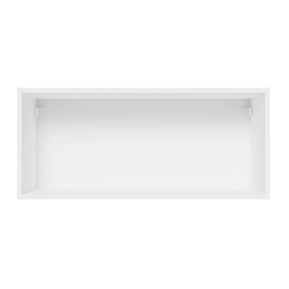 Armário de Cozinha Aéreo 100% MDF 70 cm 1 Porta Basculante Frente Branco Brilho Acordes Madesa
