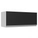 Armário de Cozinha Aéreo 100% MDF 80 cm 1 Porta Basculante Branco/Preto Acordes Madesa
