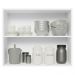 Armário de Cozinha Aéreo 100% MDF 80 cm 2 Portas Branco/Preto Acordes Madesa