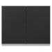 Armário de Cozinha Aéreo 100% MDF 80 cm 2 Portas Branco/Preto Acordes Madesa
