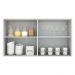 Armário de Cozinha Aéreo 120 cm 2 Portas Branco/Cinza Agata Madesa