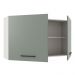 Armário de Cozinha Aéreo 120 cm 2 Portas Branco/Cinza Agata Madesa
