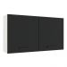 Armário de Cozinha Aéreo 120 cm 2 Portas Branco/Preto Agata Madesa