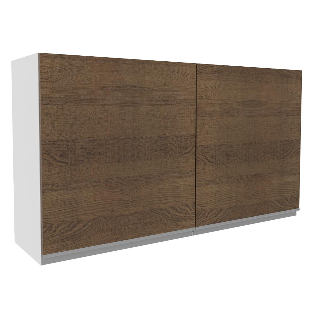 Armário de Cozinha Aéreo 120 cm 2 Portas Branco/Rustic Glamy Madesa