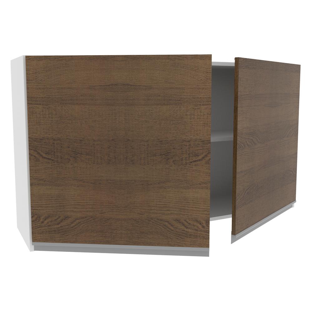 Armário de Cozinha Aéreo 120 cm 2 Portas Branco/Rustic Glamy Madesa