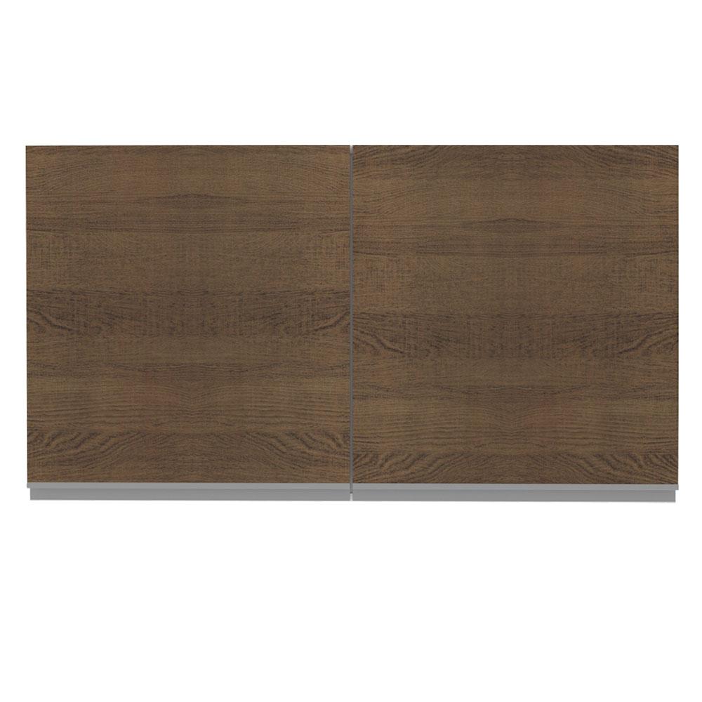 Armário de Cozinha Aéreo 120 cm 2 Portas Branco/Rustic Glamy Madesa