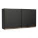 Armário de Cozinha Aéreo 120 cm 2 Portas Preto Reims Madesa