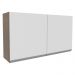 Armário de Cozinha Aéreo 120 cm 2 Portas Rustic/Branco Glamy Madesa