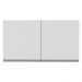 Armário de Cozinha Aéreo 120 cm 2 Portas Rustic/Branco Glamy Madesa