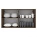 Armário de Cozinha Aéreo 120 cm 2 Portas Rustic/Cinza Agata Madesa