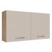 Armário de Cozinha Aéreo 120 cm 2 Portas Rustic/Crema Agata Madesa
