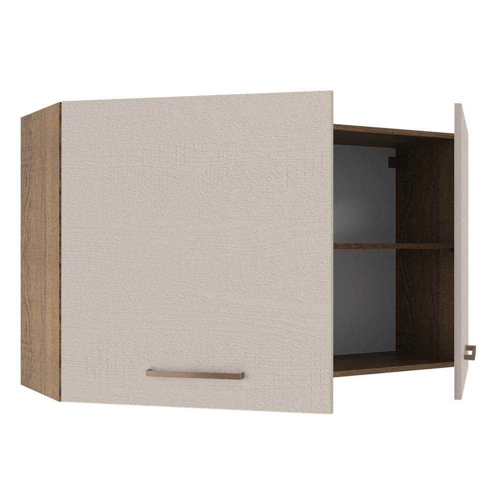 Armário de Cozinha Aéreo 120 cm 2 Portas Rustic/Crema Agata Madesa