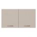 Armário de Cozinha Aéreo 120 cm 2 Portas Rustic/Crema Agata Madesa