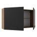 Armário de Cozinha Aéreo 120 cm 2 Portas Rustic/Preto Agata Madesa