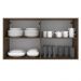 Armário de Cozinha Aéreo 120 cm 2 Portas Rustic/Preto Glamy Madesa
