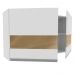 Armário de Cozinha Aéreo 120 cm 2 Portas com Vidro Branco Glamy Madesa