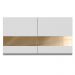 Armário de Cozinha Aéreo 120 cm 2 Portas com Vidro Branco Glamy Madesa