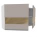 Armário de Cozinha Aéreo 120 cm 2 Portas com Vidro Branco/Crema Glamy Madesa