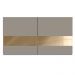 Armário de Cozinha Aéreo 120 cm 2 Portas com Vidro Branco/Crema Glamy Madesa