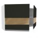 Armário de Cozinha Aéreo 120 cm 2 Portas com Vidro Branco/Preto Glamy Madesa