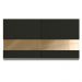 Armário de Cozinha Aéreo 120 cm 2 Portas com Vidro Branco/Preto Glamy Madesa