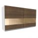 Armário de Cozinha Aéreo 120 cm 2 Portas com Vidro Branco/Rustic Glamy Madesa