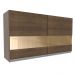 Armário de Cozinha Aéreo 120 cm 2 Portas com Vidro Rustic Glamy Madesa