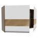 Armário de Cozinha Aéreo 120 cm 2 Portas com Vidro Rustic/Branco Glamy Madesa
