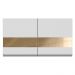 Armário de Cozinha Aéreo 120 cm 2 Portas com Vidro Rustic/Branco Glamy Madesa