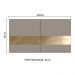 Armário de Cozinha Aéreo 120 cm 2 Portas com Vidro Rustic/Crema Glamy Madesa