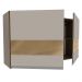 Armário de Cozinha Aéreo 120 cm 2 Portas com Vidro Rustic/Crema Glamy Madesa