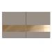 Armário de Cozinha Aéreo 120 cm 2 Portas com Vidro Rustic/Crema Glamy Madesa