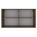 Armário de Cozinha Aéreo 120 cm 2 Portas com Vidro Rustic/Crema Glamy Madesa