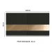 Armário de Cozinha Aéreo 120 cm 2 Portas com Vidro Rustic/Preto Glamy Madesa