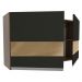Armário de Cozinha Aéreo 120 cm 2 Portas com Vidro Rustic/Preto Glamy Madesa