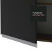 Armário de Cozinha Aéreo 120 cm 2 Portas com Vidro Rustic/Preto Glamy Madesa