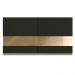 Armário de Cozinha Aéreo 120 cm 2 Portas com Vidro Rustic/Preto Glamy Madesa