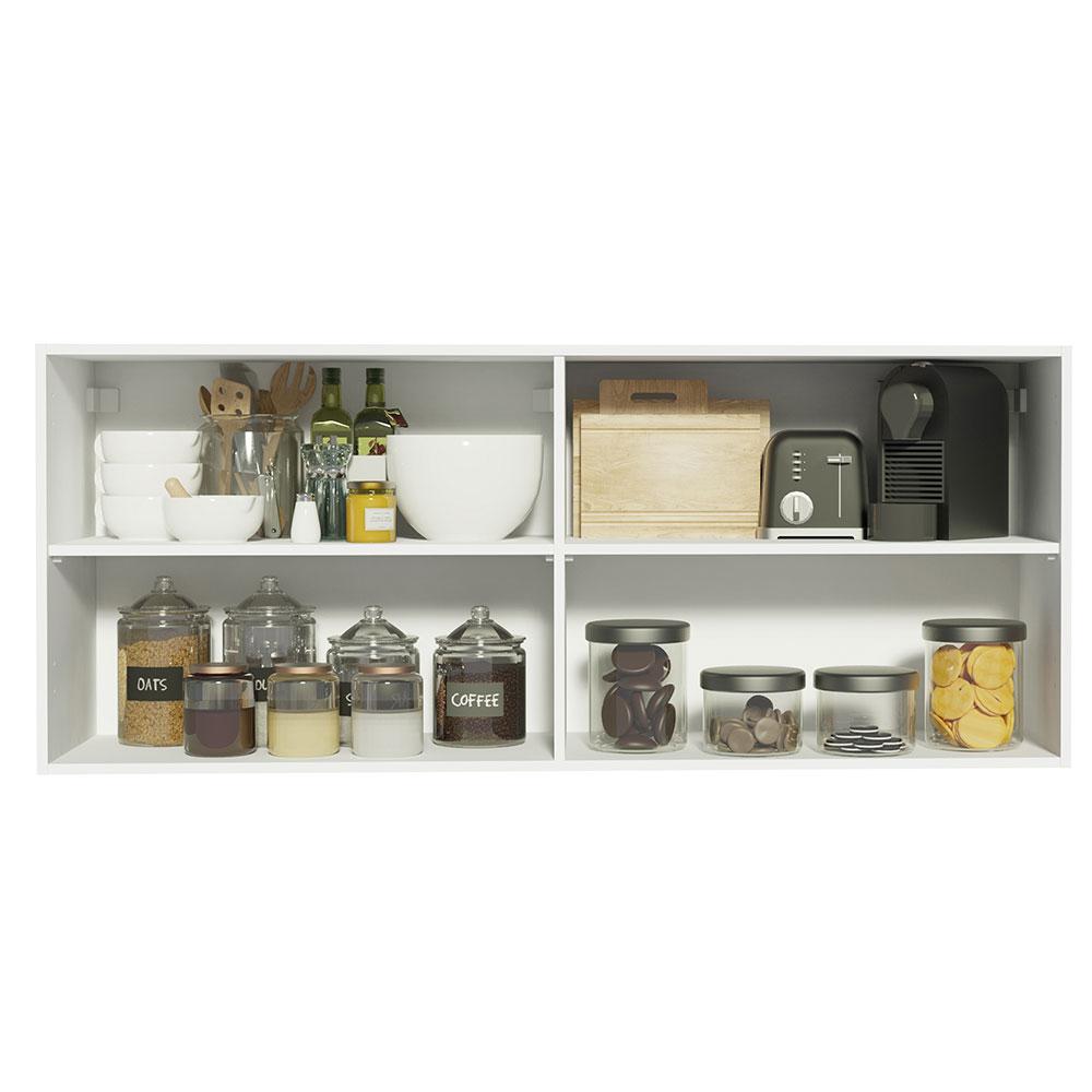 Armário de Cozinha Aéreo 120 x 50 cm 2 Portas Branco Reims Madesa