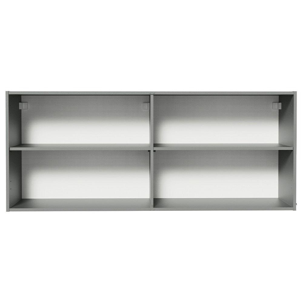 Armário de Cozinha Aéreo 120 x 50 cm 2 Portas Cinza Nice Madesa