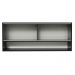 Armário de Cozinha Aéreo 120cm 2 Portas Correr Vidro Pontilhado 1 Nicho Preto Reims Madesa
