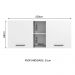 Armário de Cozinha Aéreo 150 cm 2 Portas e 2 Nichos Branco Agata Madesa