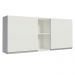 Armário de Cozinha Aéreo 150 cm 2 Portas e 2 Nichos Branco Glamy Madesa